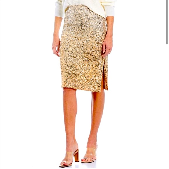 Chelsea & Violet Ombre Sequin Midi Skirt - Picture 3 of 9